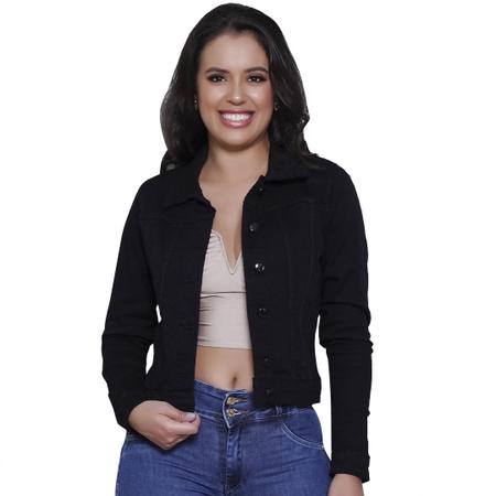 Jaqueta jeans sales com lycra