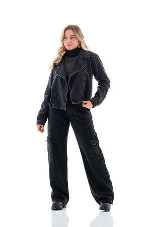 Imagem de Jaqueta Jeans Feminina Arauto Biker Black