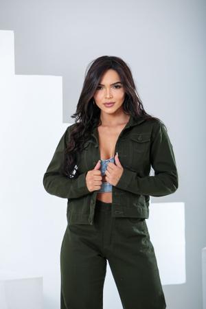 Jaqueta jeans cheap feminina exercito