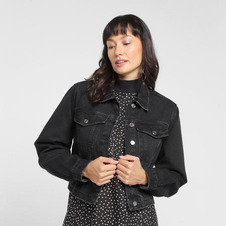 Jaqueta jeans feminina best sale zattini