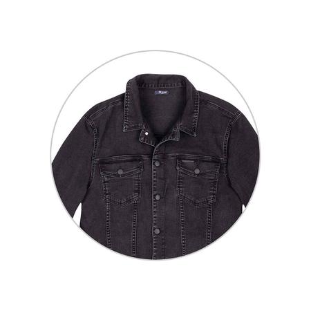 Jaqueta Jeans Masculina Em Denim Moletom E Modelagem Regular