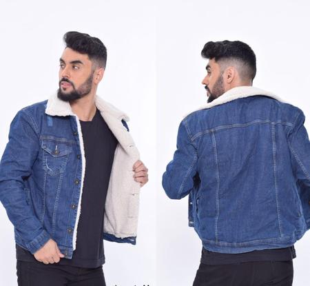 Jaqueta jeans masculina hotsell forrada com flanela