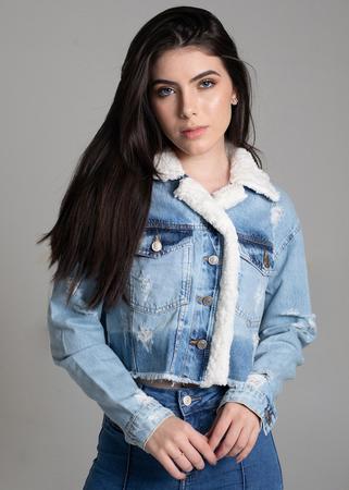 Jaqueta jeans sawary feminina sale