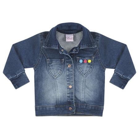 Jaqueta jeans com pompom hot sale