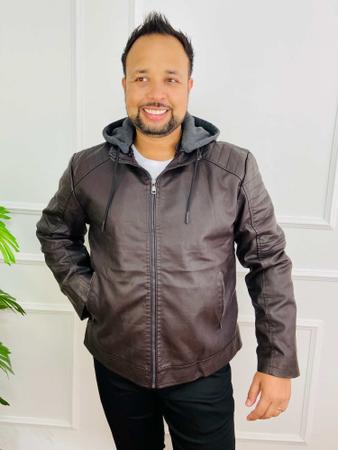 Jaqueta de couro cheap plus size masculina
