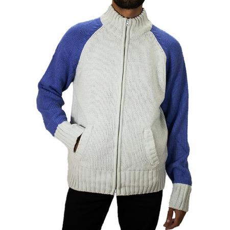 Jaqueta Masculina Tricot L Aberta Z per Gola Alta Bolsos UzeUze