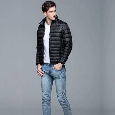 Jaqueta Masculina Ultra Light Down Penas Plumas Ganso Resistente
