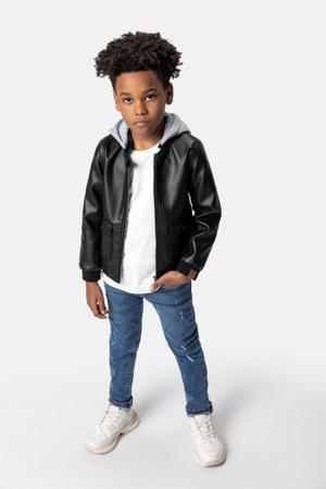 Jaqueta infantil masculina em material sintético cheap