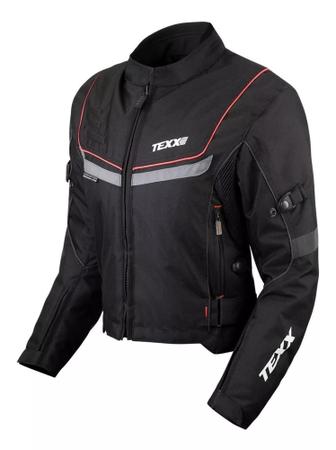 Jaqueta Moto Texx New Strike V2 Feminina imperme vel Preto e rosa