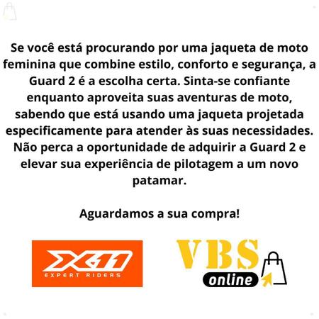 Imagem de Jaqueta Motociclista Feminina Guard 2 X11 Moto Com Proteção
