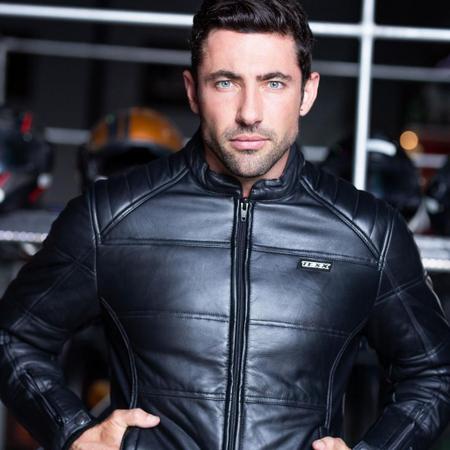 Casaco de couro para hot sale motoqueiro