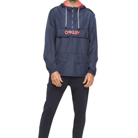Jaqueta Oakley Mark II Packable Masculina Azul Marinho Laranja