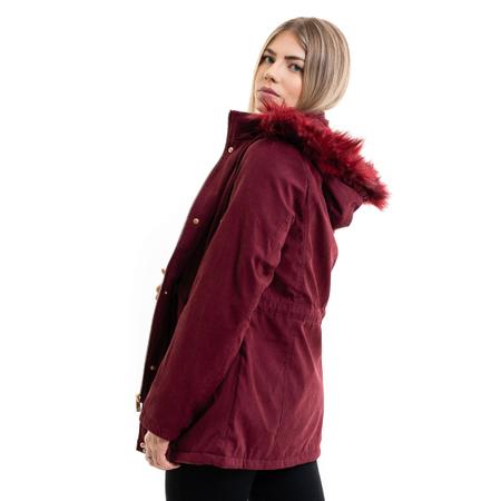 Imagem de Jaqueta Parka Forrada Feminina Moda Plus Size Parca Grossa