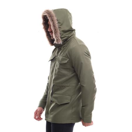 Jaqueta Parka Seychelles com Capuz Verde Militar Masculino