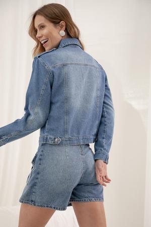 Jaqueta p rola jeans magali MINHAGRIFE Jaqueta Feminina