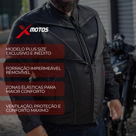 Jaqueta Stretch X11 Motociclista Plus Size Lan amento Jaqueta de