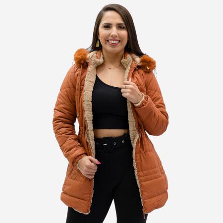 Parka sales peluciada feminina