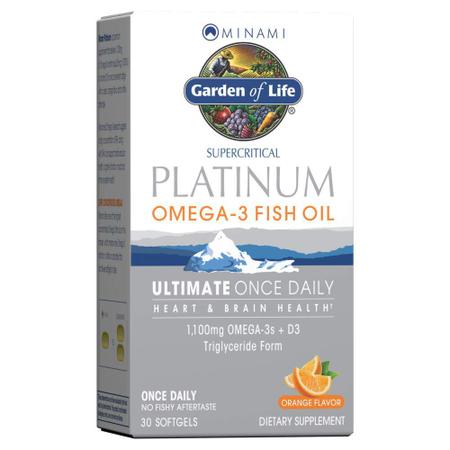 Jardim da Vida Minami Supercritical Platina Ômega 3 Suplemento de Óleo de Peixe - Laranja, 30 Softgels, Ultimate Once Daily Fish Oil Omega 3 para Heart & Brain Health, 1100mg Ômega-3s + 1.000 IU Vitamina D3 - Garden of Life Imagem de Jardim da Vida Minami Supercritical Platina Ômega 3 Suplemento de Óleo de Peixe - Laranja, 30 Softgels, Ultimate Once Daily Fish Oil Omega 3 para Heart & Brain Health, 1100mg Ômega-3s + 1.000 IU Vitamina D3