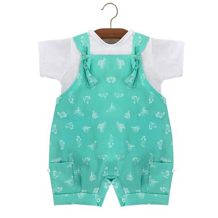 Jardineira Com Camiseta Menino Bebe - PEQUENO ANJO Imagem de Jardineira Com Camiseta Menino Bebe