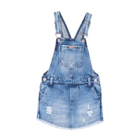 Jardineira short hotsell saia infantil