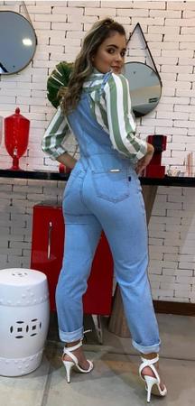 Jardineira macac o Jeans tamanho 40 L7 jeans Outros Moda e