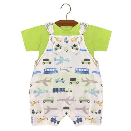 Imagem de Jardineira Menino Estampada Com Camiseta - 2 Peças - Pandora Kids