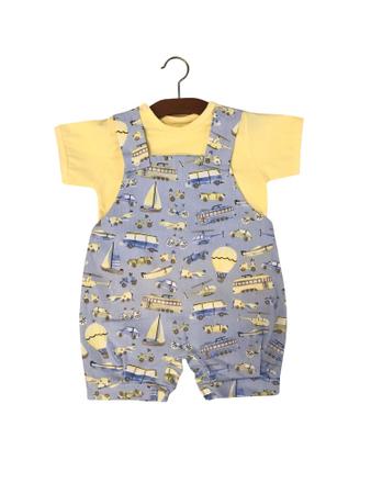 Jardineira Menino Safari Animais Com Camiseta - Pandora Kids Imagem de Jardineira Menino Safari Animais Com Camiseta - Pandora Kids