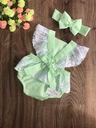 Jardineira Romper Roupa De Bebe Body Mesversario Moana Baby