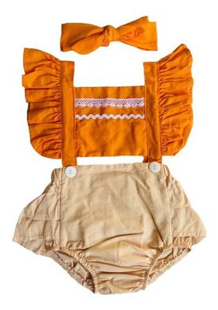 Jardineira Moana com Tule - Manu Baby Kids - Roupas para bebês