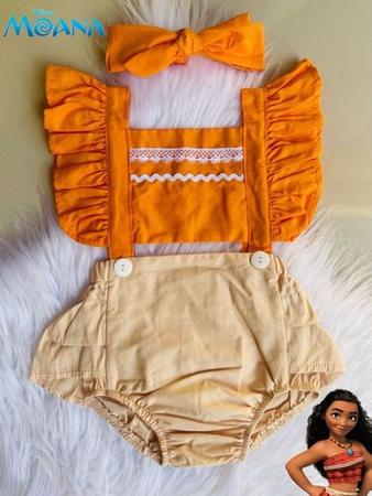 Jardineira Moana com Tule - Manu Baby Kids - Roupas para bebês