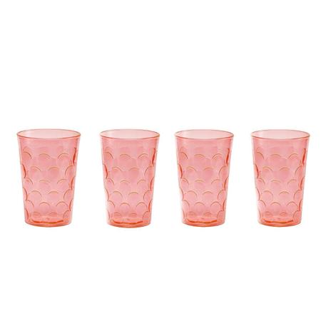 Imagem de Jarra Acrílico com 4 Copos Agua Suco Gelo Decorativo Rosa