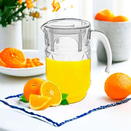 Imagem de Jarra de vidro com 4 copos para suco ou água jarra de 1,3lts