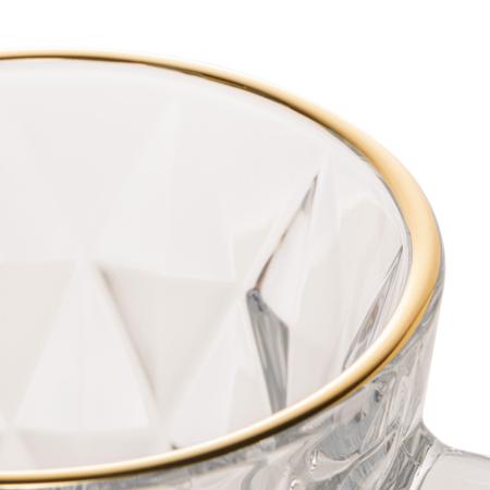 Imagem de Jarra De Vidro Com Fio De Ouro Diamond Transparente