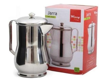 Imagem de Jarra Inox Cromado Com Aparador De Gelo 1,5 Litros - Wincy