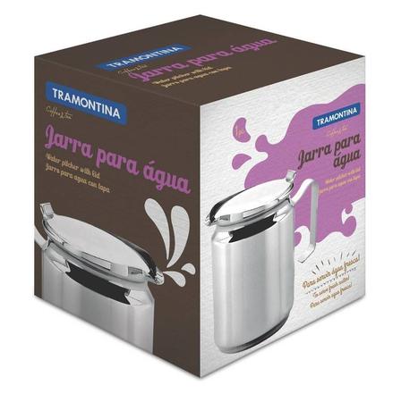 Imagem de Jarra para agua em aco inox com tampa 12.6 cm 2 l tramontina