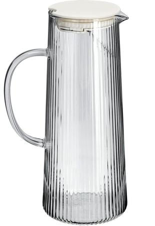 Imagem de Jarra Reta Quartzo Vidro Borosilicato Premium 1200ml