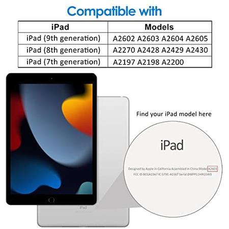 Imagem de JeTech Case para iPad 10.2-Inch (Modelo 2021/2020/2019, Geração 9/8/7), Auto Wake/Sleep Cover, Marinha