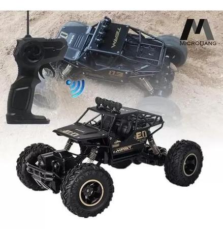 Carrinho Controle Remoto 4x4 Monster Truck Rc Bateria Recarregavel Rally  Brinquedo Menino