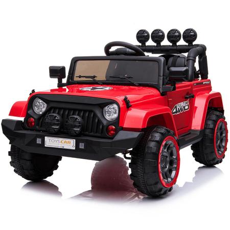 Carro Elétrico Infantil Jipe Vermelho 12V com 2 Lugares e Controle Remoto -  brink+