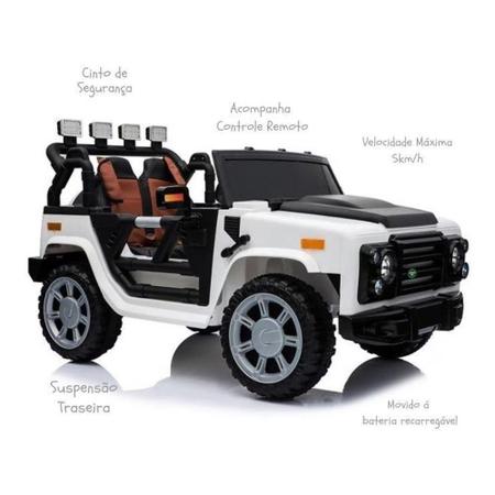 Carro eletrico infantil pickup off road v8 12v com controle remoto