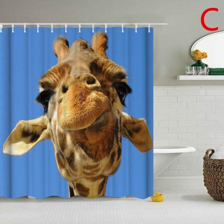 Imagem de Jirafa Serie impresión impermeable baño cortina de ducha WC 