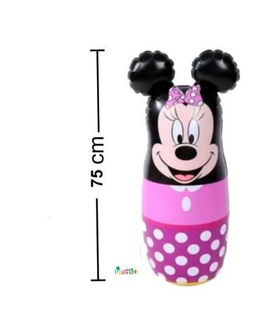 Imagem de João Teimoso João Bobo Inflável Minnie 75cm Infantil Rosa