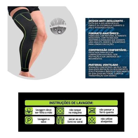 Imagem de Joelheira alongada elástica esportiva, bandagem de compressão anti-deslizamento para alongamento de perna e joelho de li