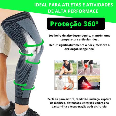 Imagem de Joelheira alongada elástica esportiva, bandagem de compressão anti-deslizamento para alongamento de perna e joelho de li
