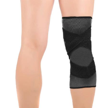 Imagem de Joelheira Elastica 3D Exercício Joelhos Compressão Estabilidade bandagem Academia Apoio Suporte Articulação Fitness