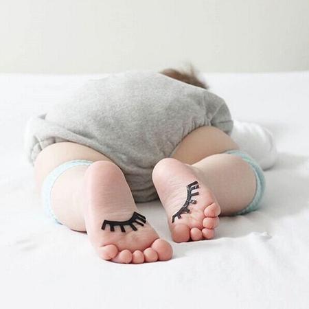 Imagem de Joelheira Perna Protetor Anti-derrapante Respirável Macio Para Bebês Crianças Infantil de Algodão
