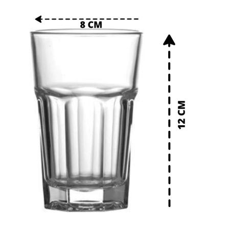 Jogo 6 Copos De Vidro Grosso Água Suco Refrigerante Cerveja 350ml Coliseu -  Desconto no Preço
