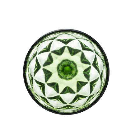 Imagem de Jogo 10 Taças de Vidro Diamond Cor Verde para Água Vinho Lyor 300ml