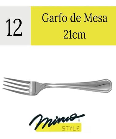 24 Garfo Pesado/grande Jantar 20cm Aço Inox 3629 - Mimo Style