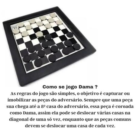 Jogo 2 em 1 Dama Trilha Dutati 24cm Tabuleiro + Peças - Zein